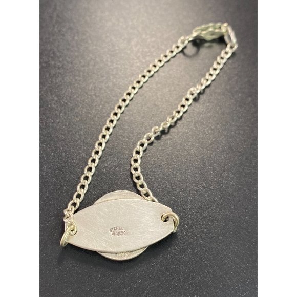 BM CO 925 Niagara Falls Bracelet Enamel Chain Link Travel Shield 7 inches - Picture 5 of 7